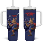 Australia Kangaroo Mascot Darts Tumbler With Handle Blue Edition