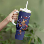 Australia Kangaroo Mascot Darts Tumbler With Handle Blue Edition