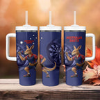 Australia Kangaroo Mascot Darts Tumbler With Handle Blue Edition