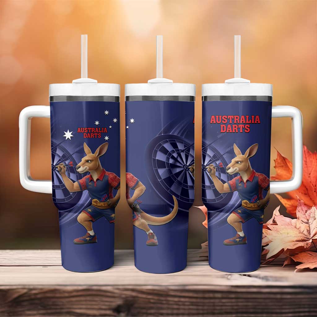 Australia Kangaroo Mascot Darts Tumbler With Handle Blue Edition