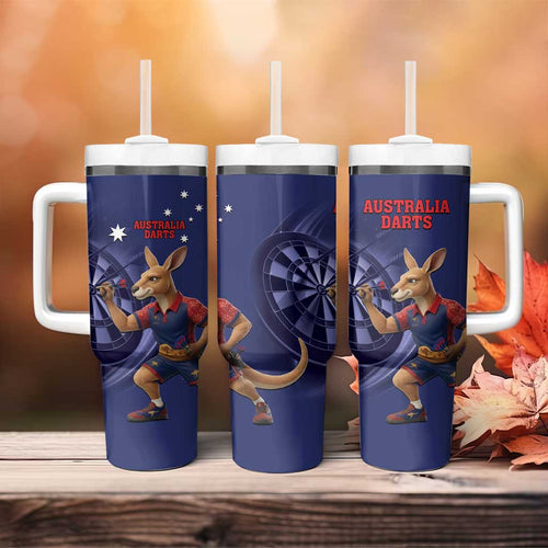 Australia Kangaroo Mascot Darts Tumbler With Handle Blue Edition