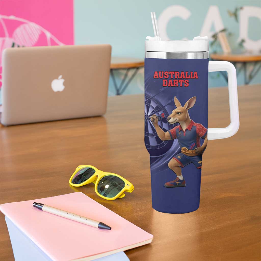 Australia Kangaroo Mascot Darts Tumbler With Handle Blue Edition