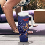 Australia Kangaroo Mascot Darts Tumbler With Handle Blue Edition
