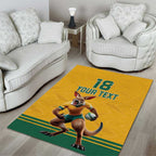 Custom Australia Rugby Area Rug Wallabies Mascot Sporty Style - Aussie Hoodie