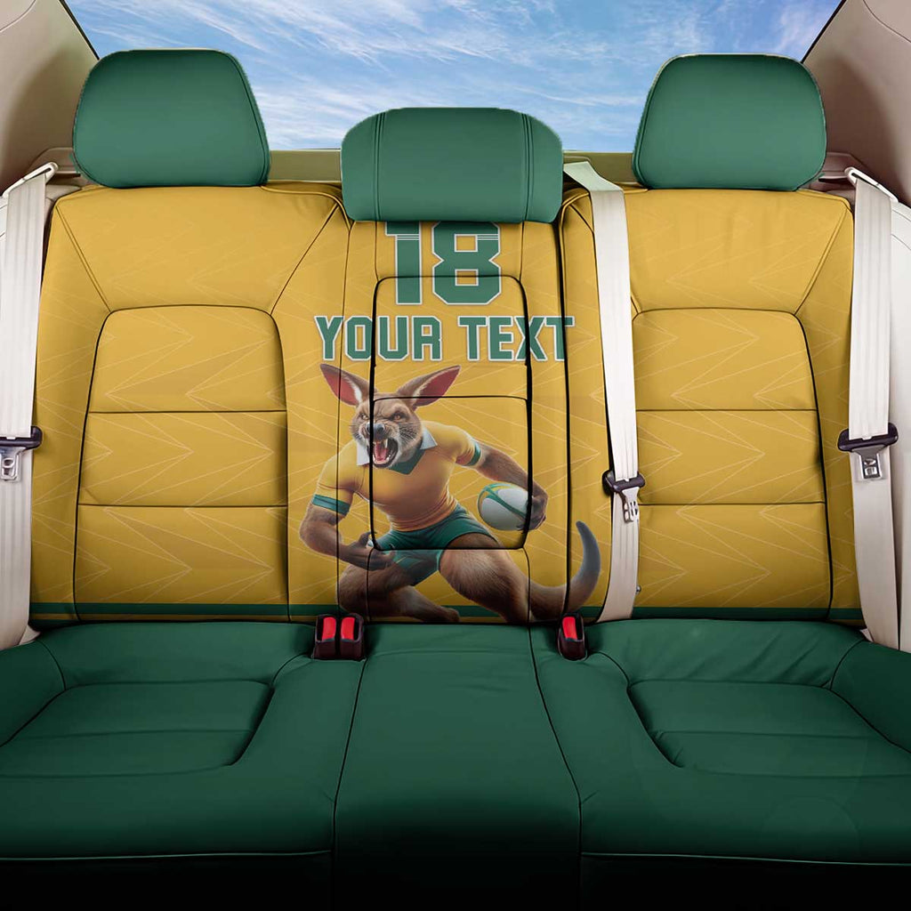 Custom Australia Rugby Back Car Seat Cover Wallabies Mascot Sporty Style - Aussie Hoodie