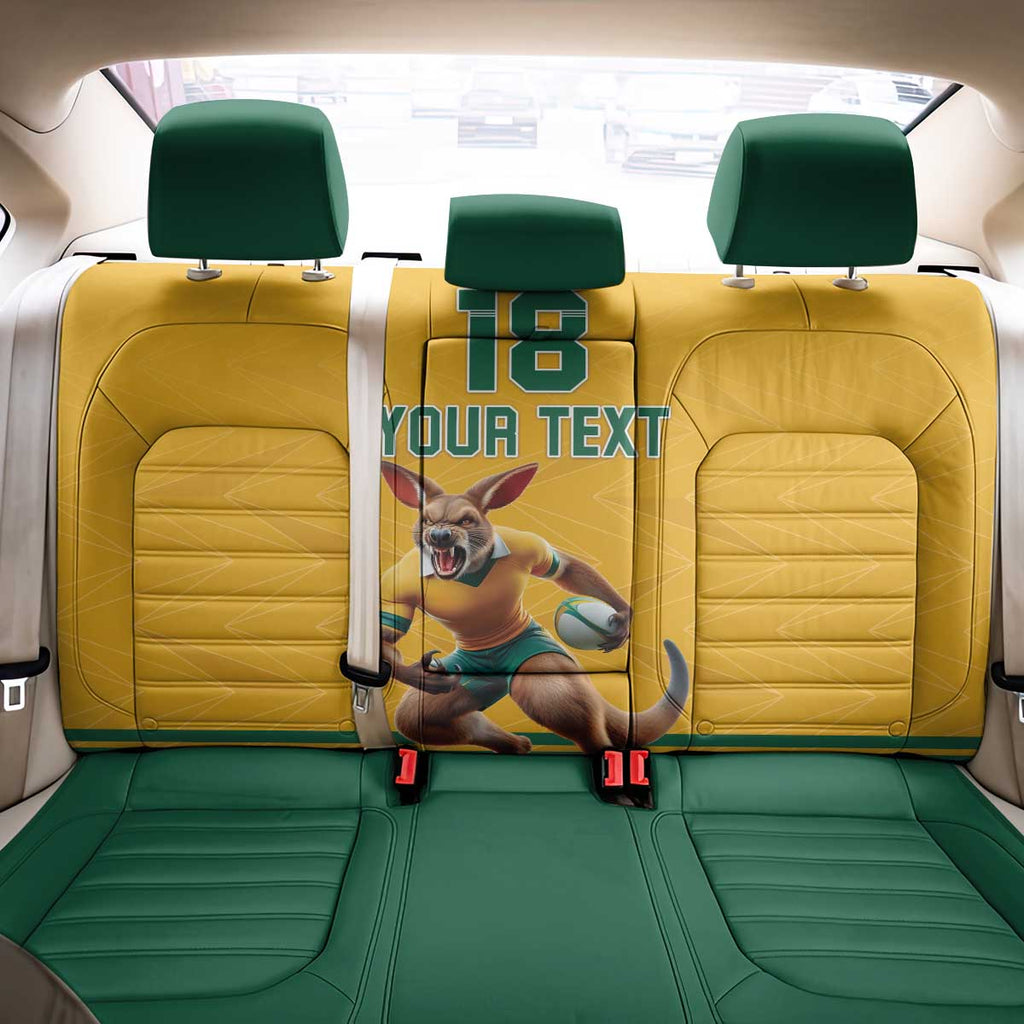 Custom Australia Rugby Back Car Seat Cover Wallabies Mascot Sporty Style - Aussie Hoodie