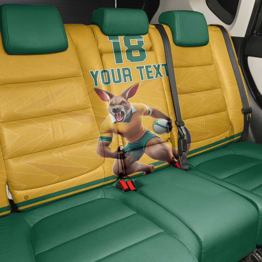 Custom Australia Rugby Back Car Seat Cover Wallabies Mascot Sporty Style - Aussie Hoodie