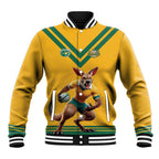 Custom Australia Rugby Baseball Jacket Wallabies Mascot Sporty Style - Aussie Hoodie