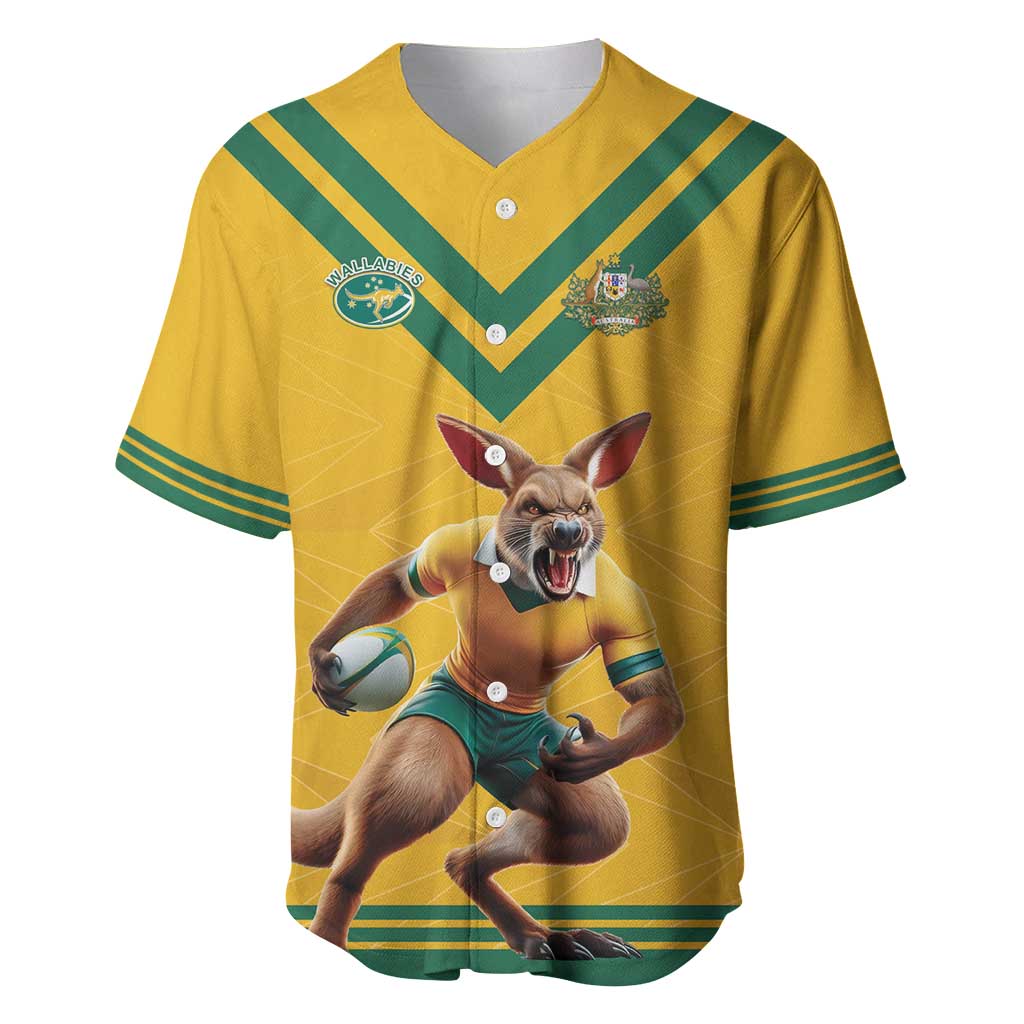 Custom Australia Rugby Baseball Jersey Wallabies Mascot Sporty Style - Aussie Hoodie