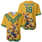 Custom Australia Rugby Baseball Jersey Wallabies Mascot Sporty Style - Aussie Hoodie