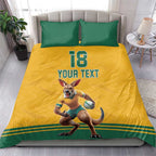 Custom Australia Rugby Bedding Set Wallabies Mascot Sporty Style - Aussie Hoodie