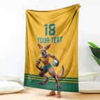 Custom Australia Rugby Blanket Wallabies Mascot Sporty Style - Aussie Hoodie