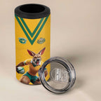 Custom Australia Rugby 4 in 1 Can Cooler Tumbler Wallabies Mascot Sporty Style - Aussie Hoodie