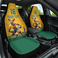 Custom Australia Rugby Car Seat Cover Wallabies Mascot Sporty Style - Aussie Hoodie