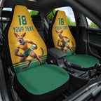 Custom Australia Rugby Car Seat Cover Wallabies Mascot Sporty Style - Aussie Hoodie