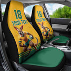 Custom Australia Rugby Car Seat Cover Wallabies Mascot Sporty Style - Aussie Hoodie