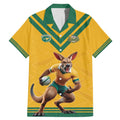 Custom Australia Rugby Family Matching Mermaid Dress and Hawaiian Shirt Wallabies Mascot Sporty Style - Aussie Hoodie