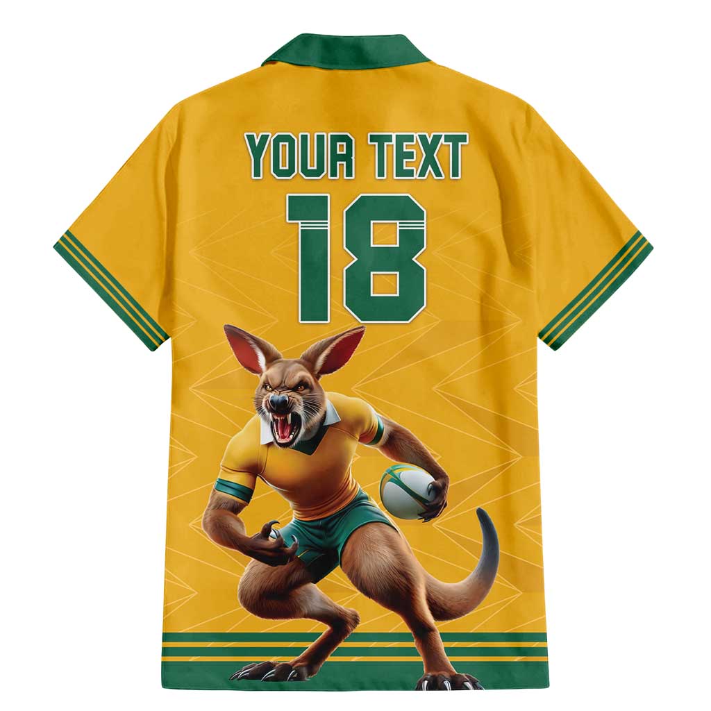 Custom Australia Rugby Family Matching Mermaid Dress and Hawaiian Shirt Wallabies Mascot Sporty Style - Aussie Hoodie
