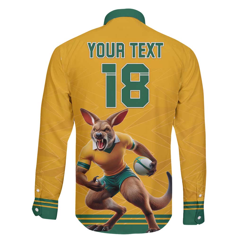 Custom Australia Rugby Family Matching Off Shoulder Maxi Dress and Hawaiian Shirt Wallabies Mascot Sporty Style - Aussie Hoodie