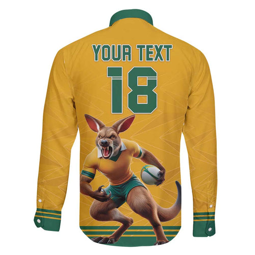 Custom Australia Rugby Family Matching Off Shoulder Short Dress and Hawaiian Shirt Wallabies Mascot Sporty Style - Aussie Hoodie