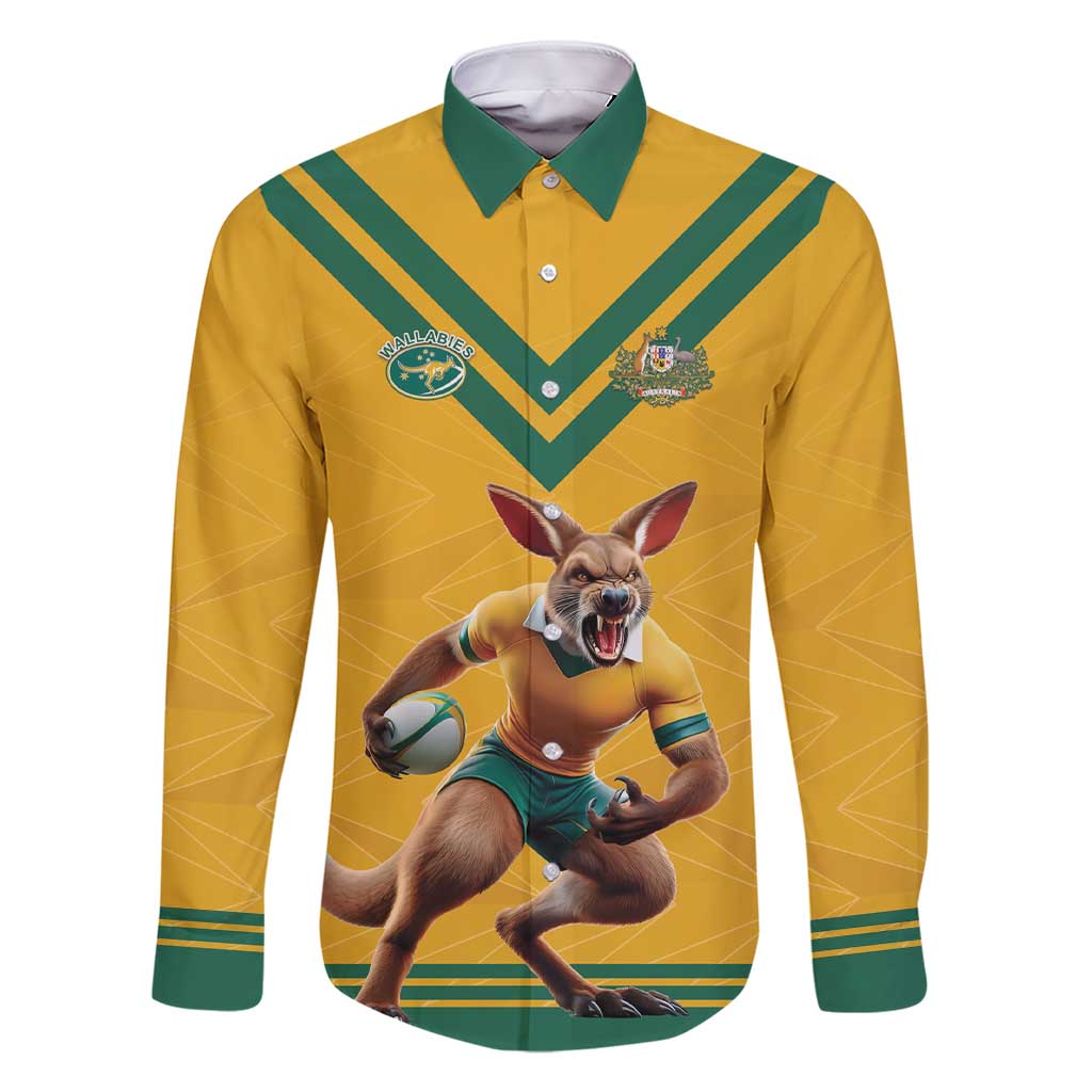 Custom Australia Rugby Family Matching Short Sleeve Bodycon Dress and Hawaiian Shirt Wallabies Mascot Sporty Style - Aussie Hoodie