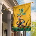 Custom Australia Rugby Garden Flag Wallabies Mascot Sporty Style - Aussie Hoodie