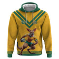 Custom Australia Rugby Hoodie Wallabies Mascot Sporty Style - Aussie Hoodie