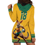 Custom Australia Rugby Hoodie Dress Wallabies Mascot Sporty Style - Aussie Hoodie
