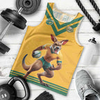 Custom Australia Rugby Men Tank Top Wallabies Mascot Sporty Style - Aussie Hoodie