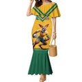 Custom Australia Rugby Mermaid Dress Wallabies Mascot Sporty Style - Aussie Hoodie