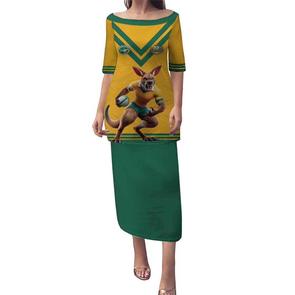 Custom Australia Rugby Puletasi Wallabies Mascot Sporty Style - Aussie Hoodie