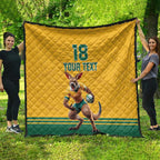 Custom Australia Rugby Quilt Wallabies Mascot Sporty Style - Aussie Hoodie