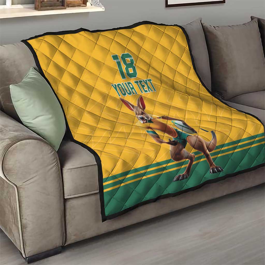 Custom Australia Rugby Quilt Wallabies Mascot Sporty Style - Aussie Hoodie