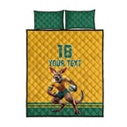 Custom Australia Rugby Quilt Bed Set Wallabies Mascot Sporty Style - Aussie Hoodie