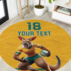 Custom Australia Rugby Round Carpet Wallabies Mascot Sporty Style - Aussie Hoodie