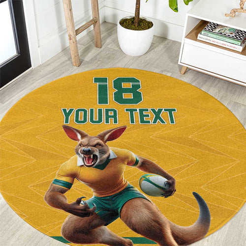 Custom Australia Rugby Round Carpet Wallabies Mascot Sporty Style - Aussie Hoodie