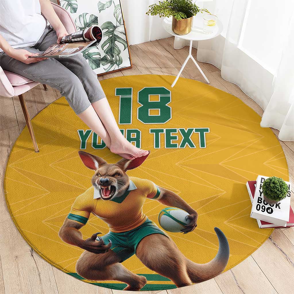 Custom Australia Rugby Round Carpet Wallabies Mascot Sporty Style - Aussie Hoodie