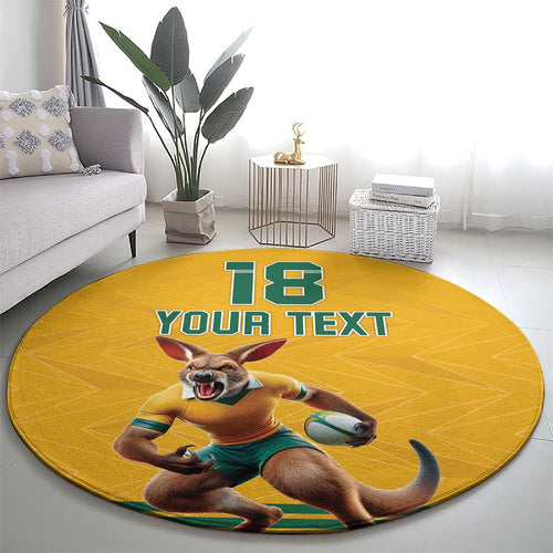 Custom Australia Rugby Round Carpet Wallabies Mascot Sporty Style - Aussie Hoodie