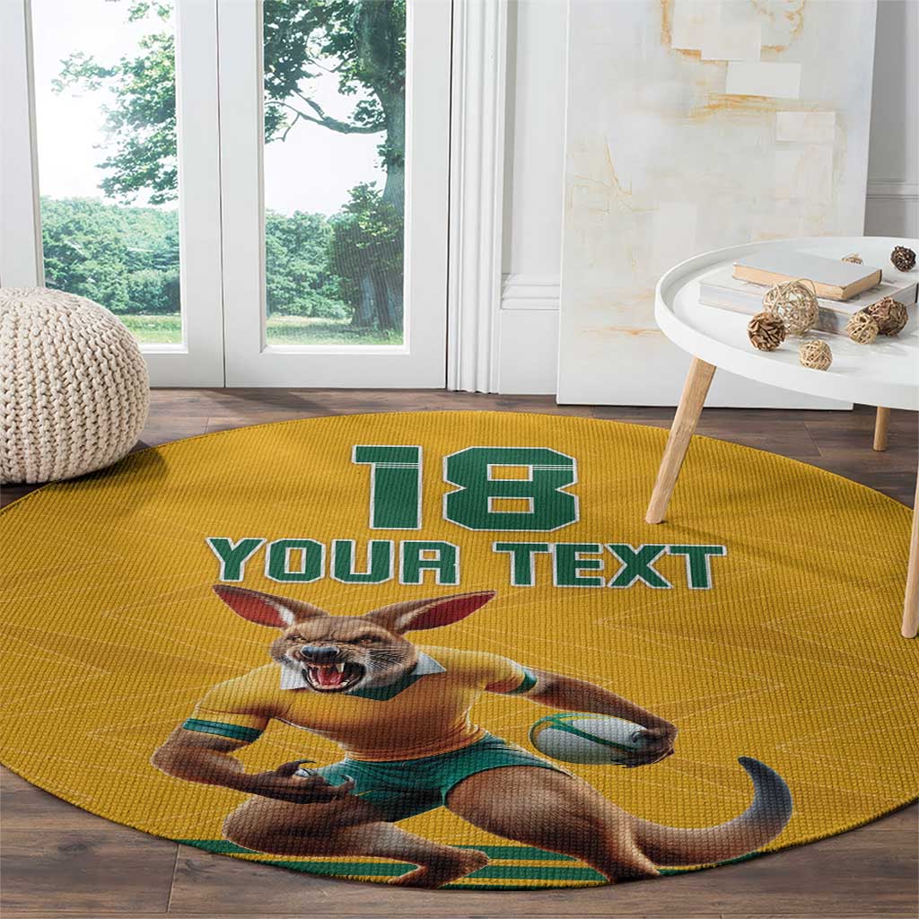 Custom Australia Rugby Round Carpet Wallabies Mascot Sporty Style - Aussie Hoodie