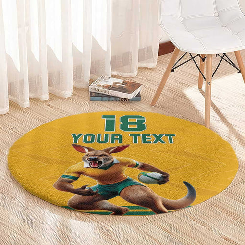 Custom Australia Rugby Round Carpet Wallabies Mascot Sporty Style - Aussie Hoodie