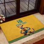 Custom Australia Rugby Rubber Doormat Wallabies Mascot Sporty Style - Aussie Hoodie