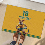 Custom Australia Rugby Rubber Doormat Wallabies Mascot Sporty Style - Aussie Hoodie