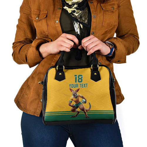 Custom Australia Rugby Shoulder Handbag Wallabies Mascot Sporty Style - Aussie Hoodie