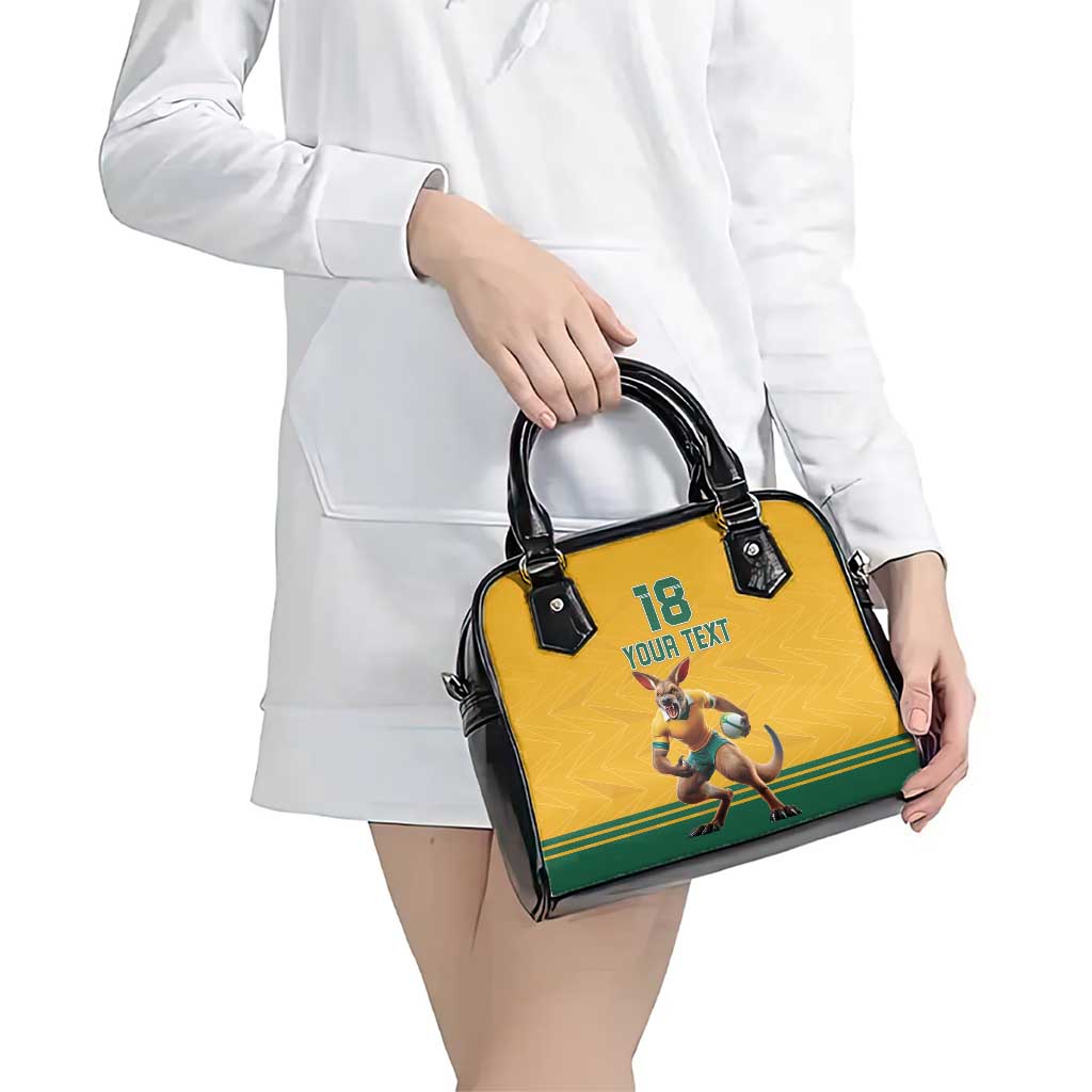 Custom Australia Rugby Shoulder Handbag Wallabies Mascot Sporty Style - Aussie Hoodie