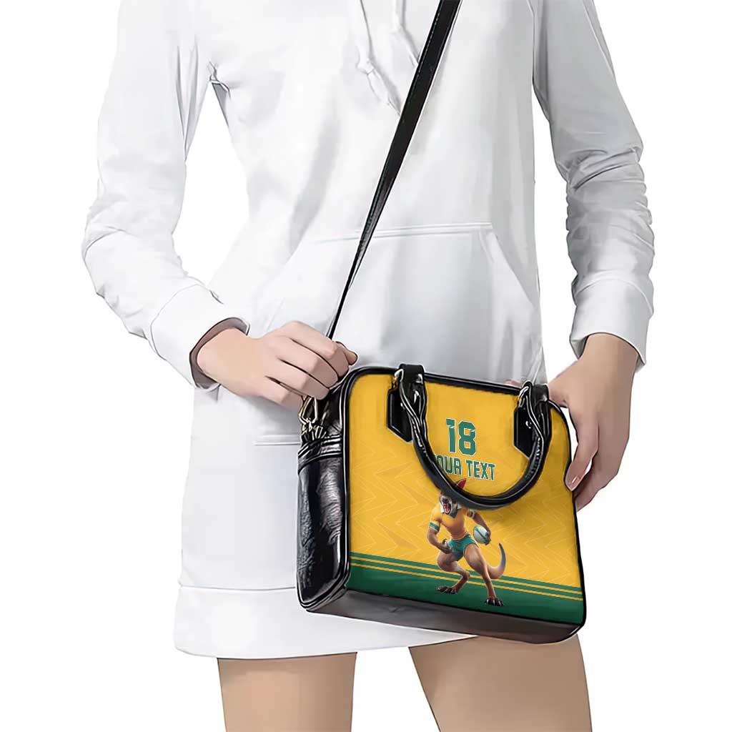 Custom Australia Rugby Shoulder Handbag Wallabies Mascot Sporty Style - Aussie Hoodie