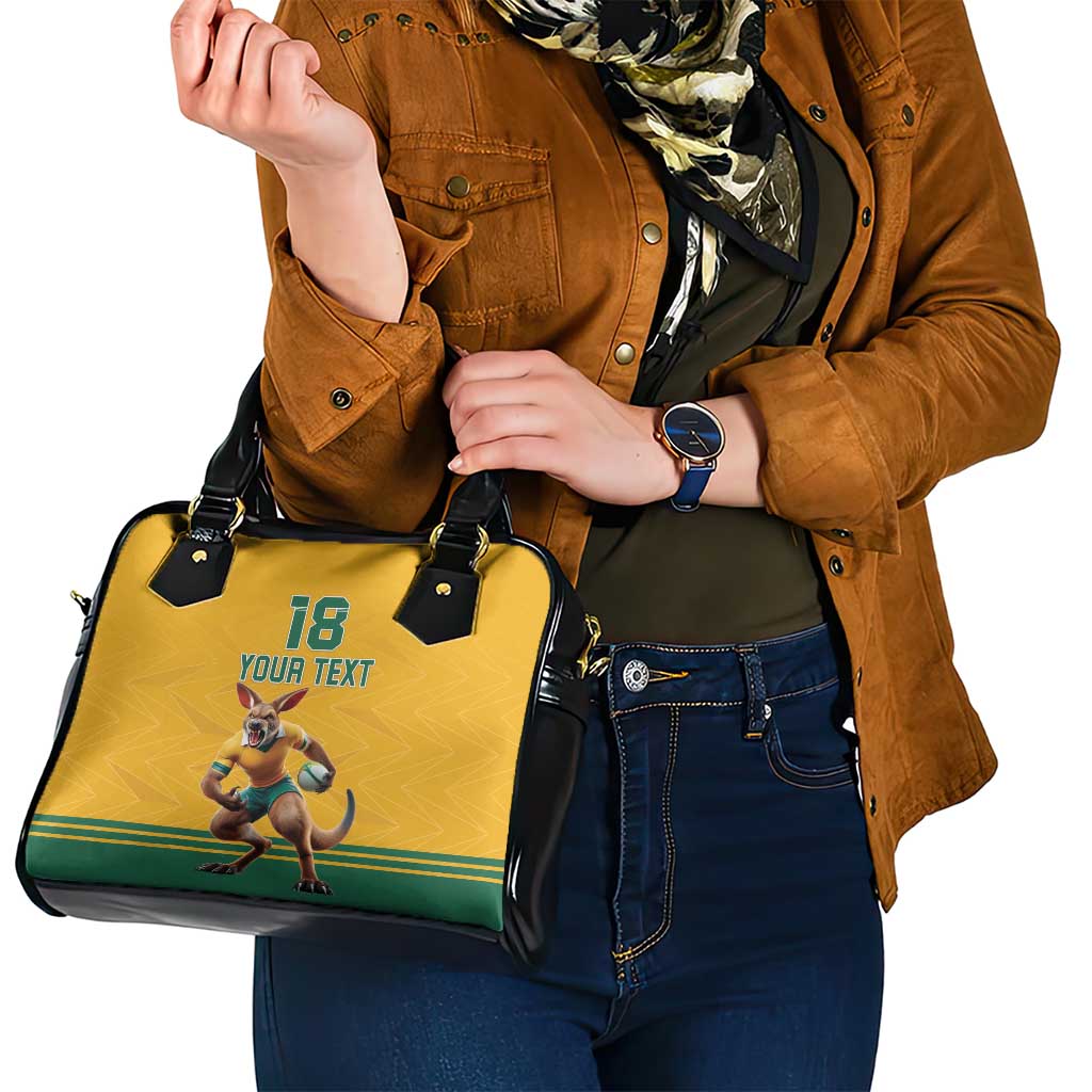 Custom Australia Rugby Shoulder Handbag Wallabies Mascot Sporty Style - Aussie Hoodie
