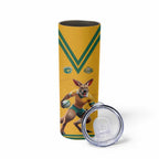 Custom Australia Rugby Skinny Tumbler Wallabies Mascot Sporty Style - Aussie Hoodie