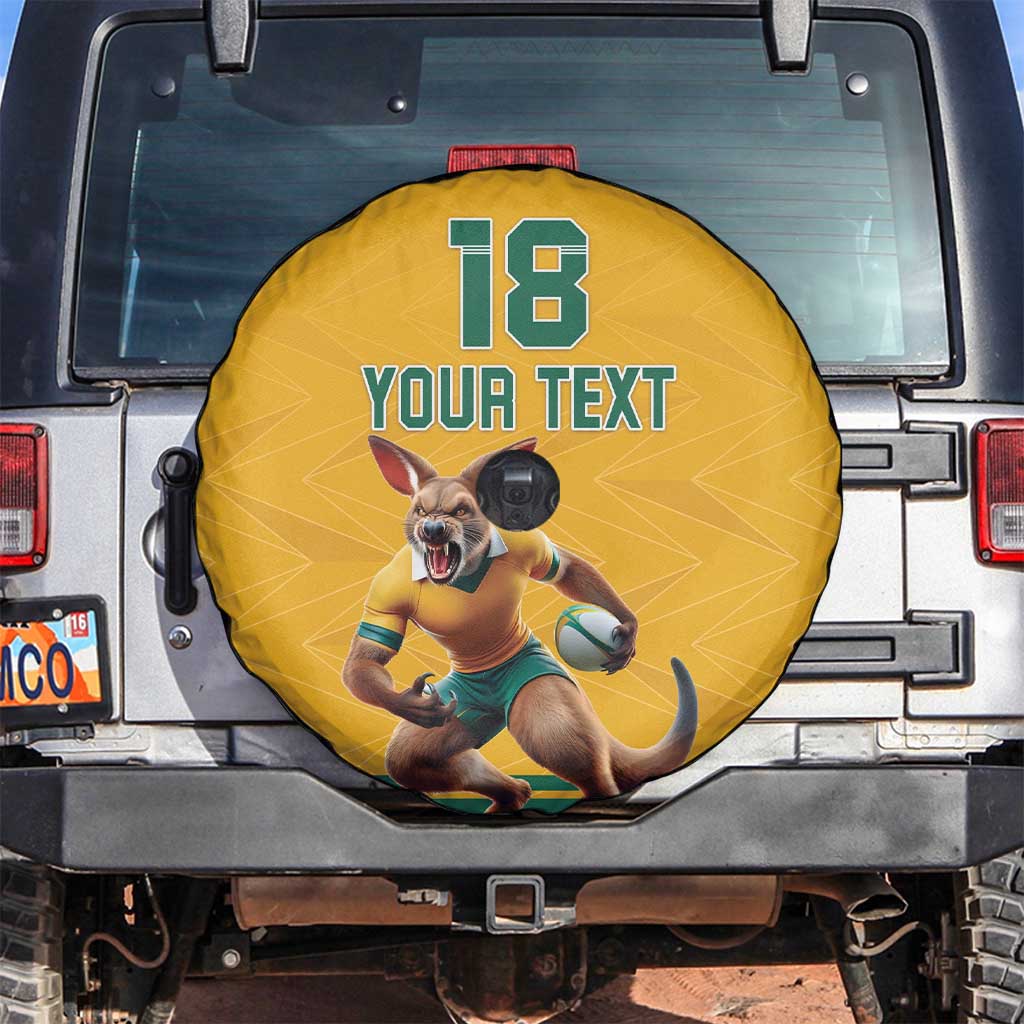 Custom Australia Rugby Spare Tire Cover Wallabies Mascot Sporty Style - Aussie Hoodie
