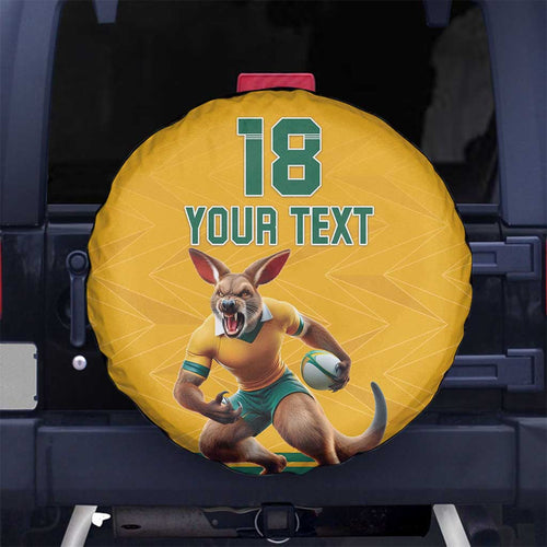 Custom Australia Rugby Spare Tire Cover Wallabies Mascot Sporty Style - Aussie Hoodie