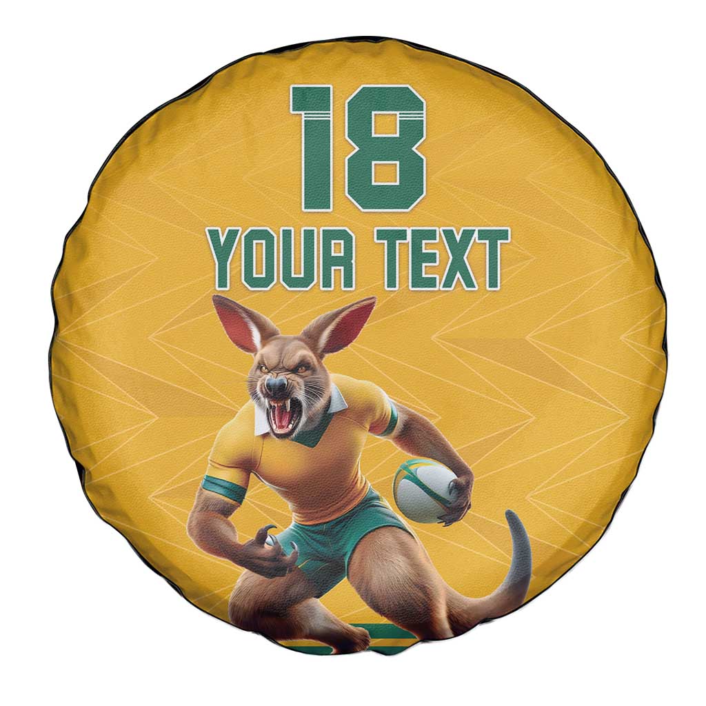 Custom Australia Rugby Spare Tire Cover Wallabies Mascot Sporty Style - Aussie Hoodie